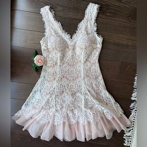 Betsy & Adam lace tulle dress